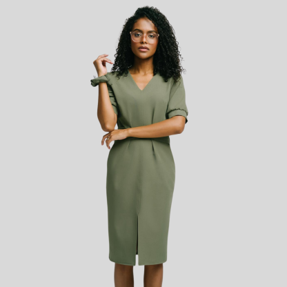 Medical Fashion Bow Waist Scrub Dress