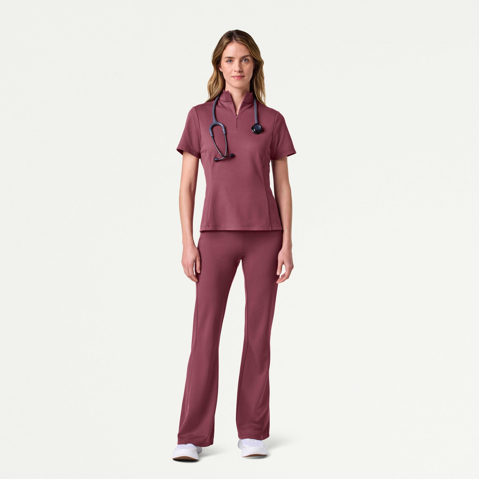 Women’s Slim Half-Zip Soft Scrub Set JA02