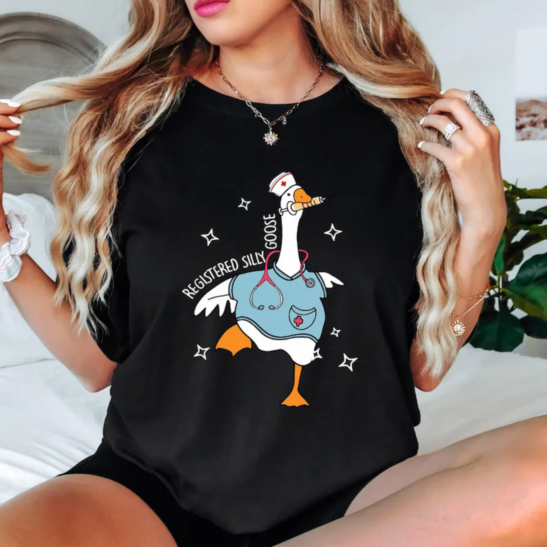 Silly Goose Trendy Shirt Nurse Gift