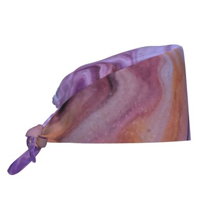 Purple Marble Printed Surgical Caps