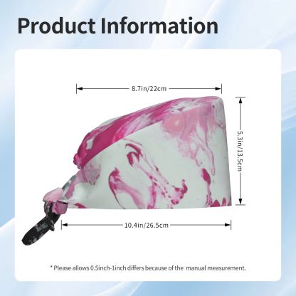 Pink Marble Surgical Caps