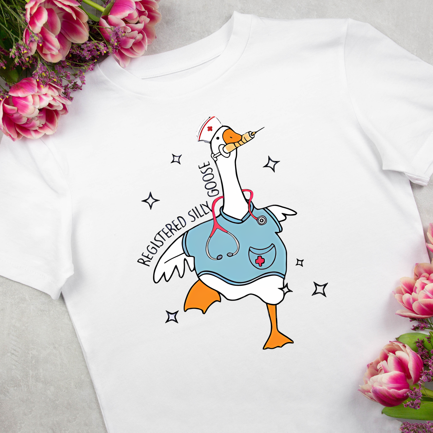 Silly Goose University Funny Nurse Shirt