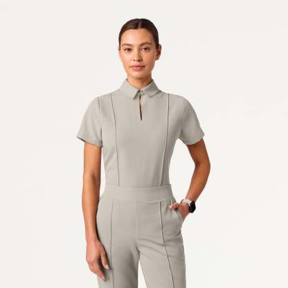 Women’s Slim Modern Polo Scrub Top