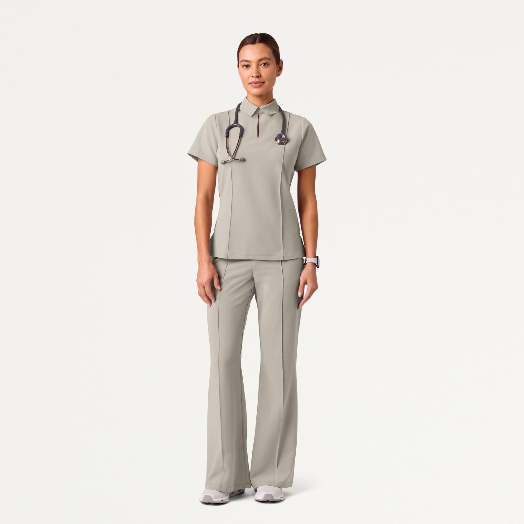 Women’s Slim Modern Polo Scrub Top