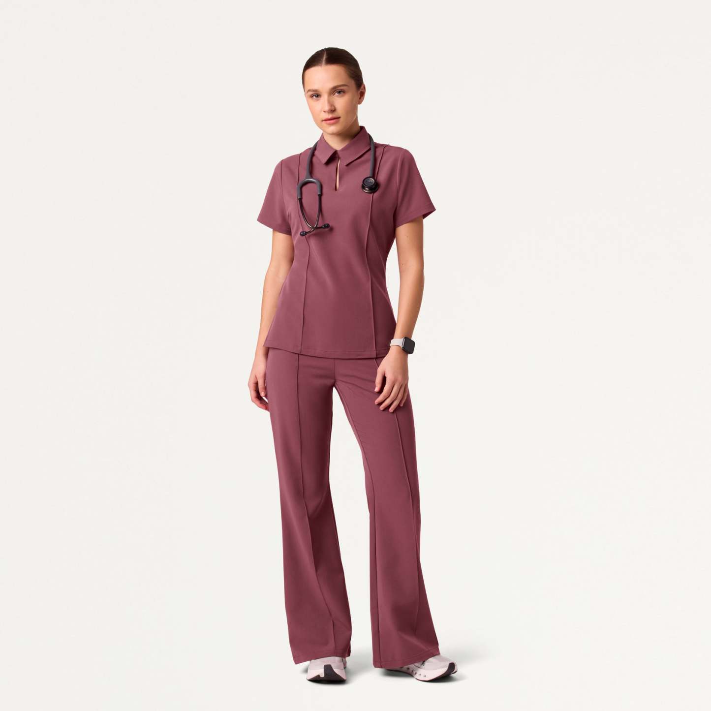 Women’s Slim Modern Polo Scrub Top