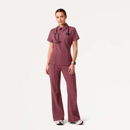 Women’s Slim Modern Polo Scrub Top