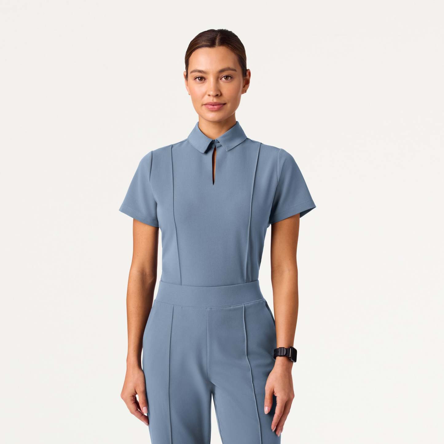 Women’s Slim Modern Polo Scrub Set JA01