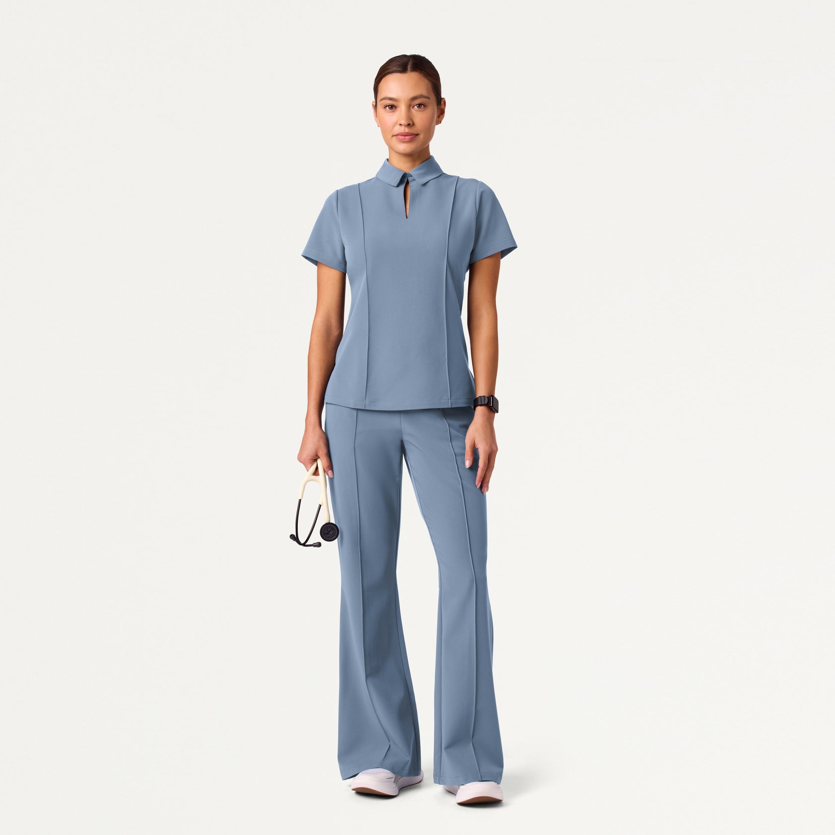 Women’s Slim Modern Polo Scrub Top