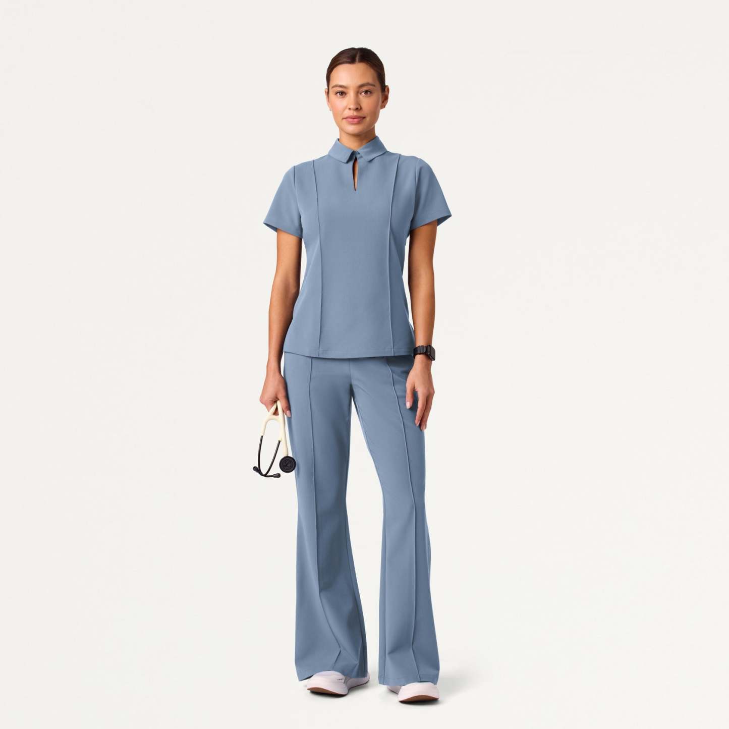 Women’s Slim Modern Polo Scrub Top