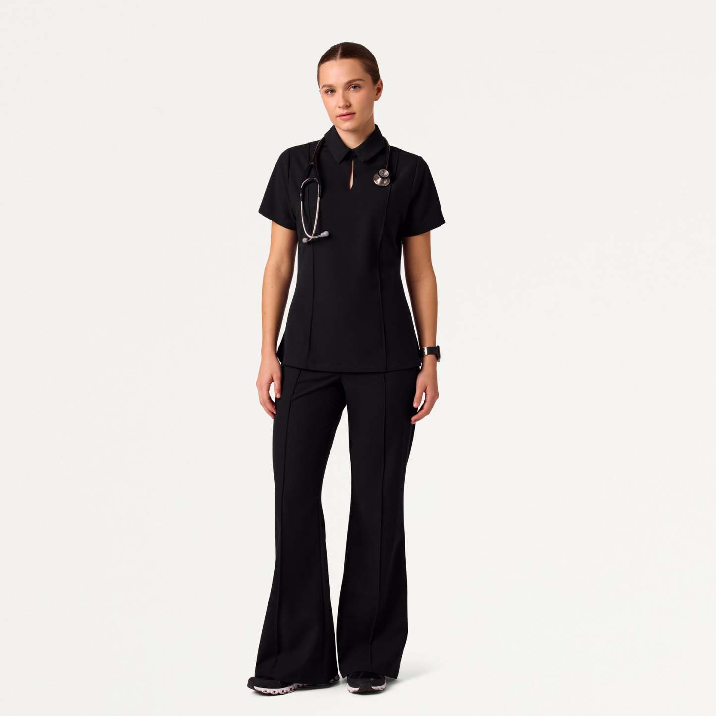 Women’s Slim Modern Polo Scrub Set JA01
