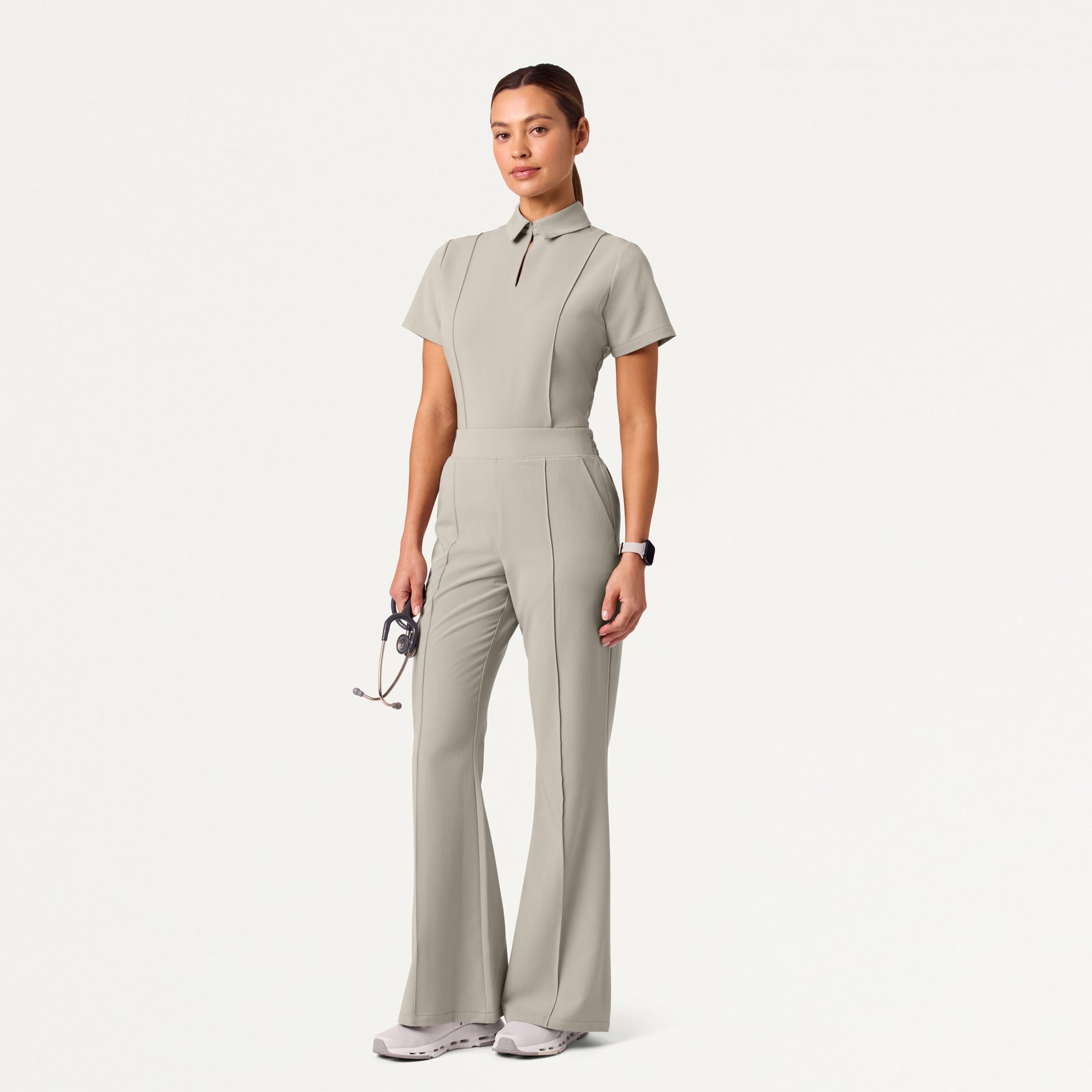 Women’s Slim Modern Polo Scrub Set JA01
