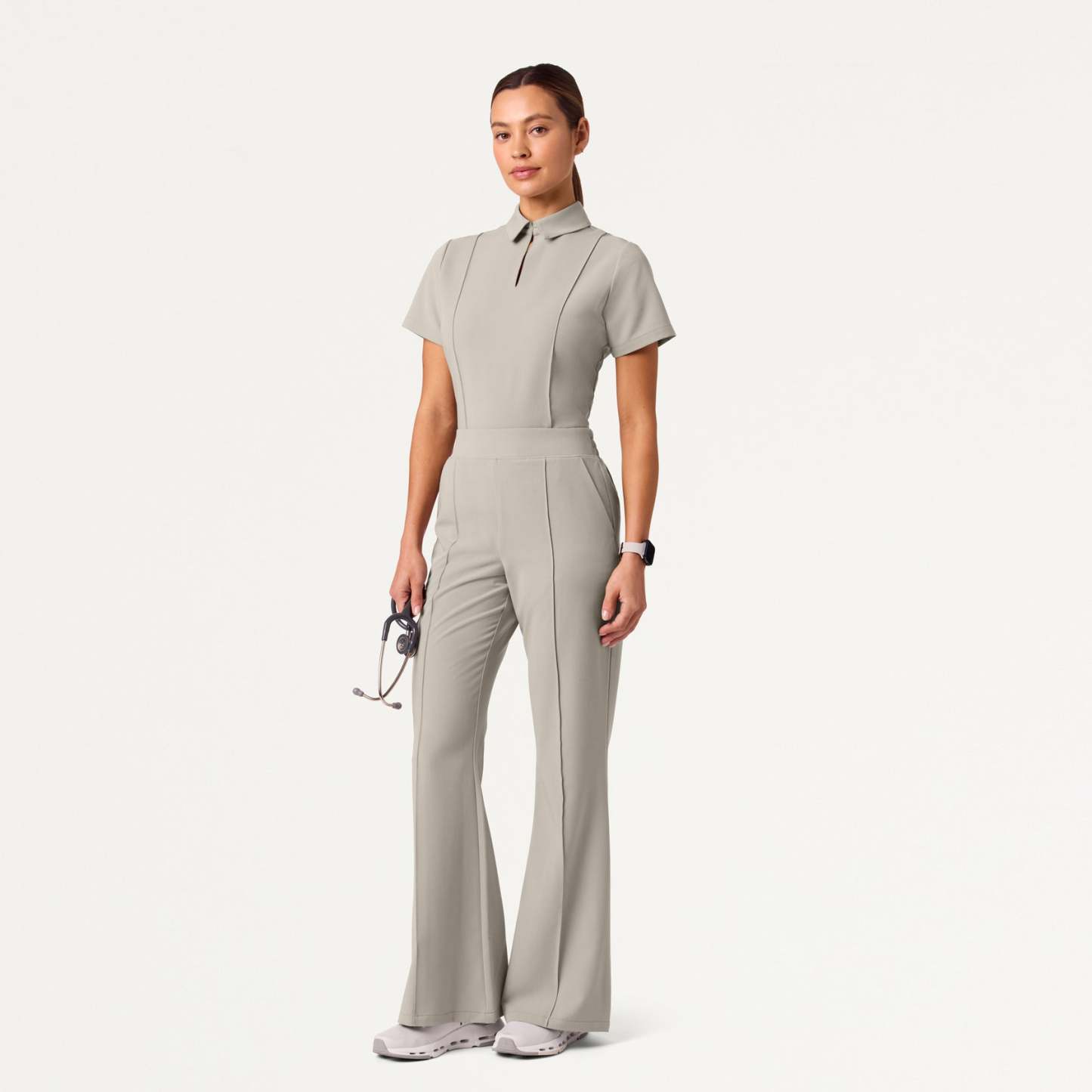 Women’s Slim Modern Polo Scrub Set JA01