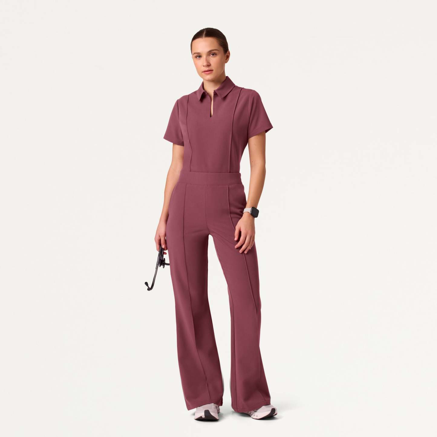 Women’s Slim Modern Polo Scrub Set JA01