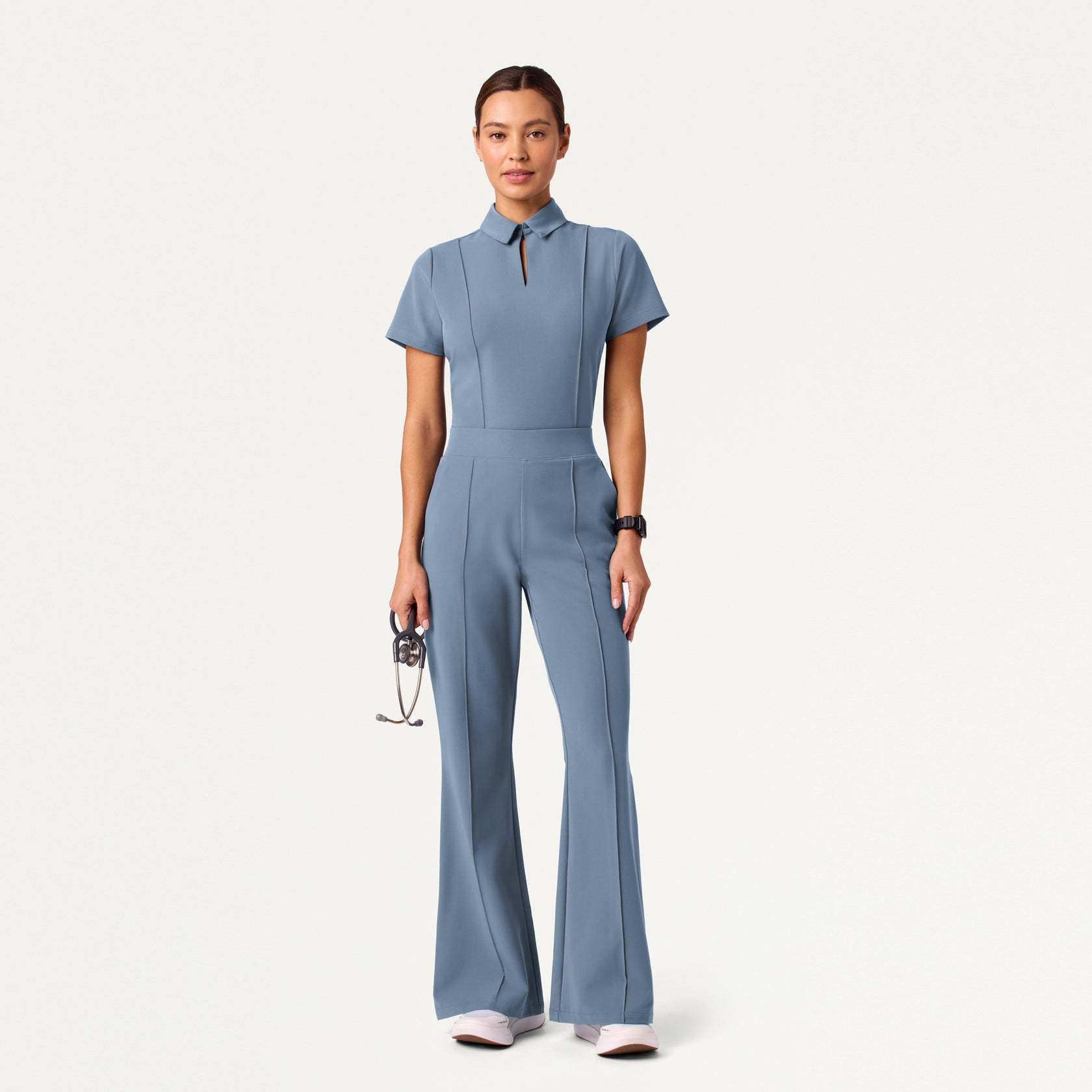 Women’s Slim Modern Polo Scrub Set JA01
