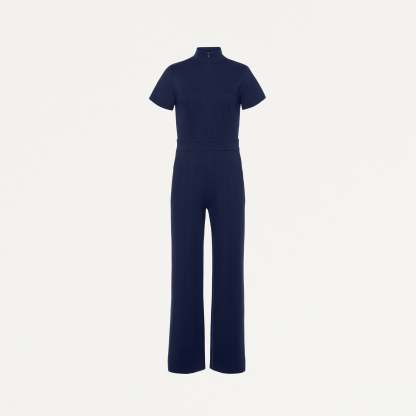 Women's Slim Fit with Wide Leg Scrub Jumpsuit