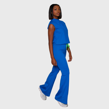 Women's 4 Pockets Flared Scrub Pants