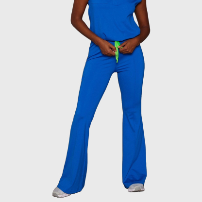 Women's 4 Pockets Flared Scrub Pants