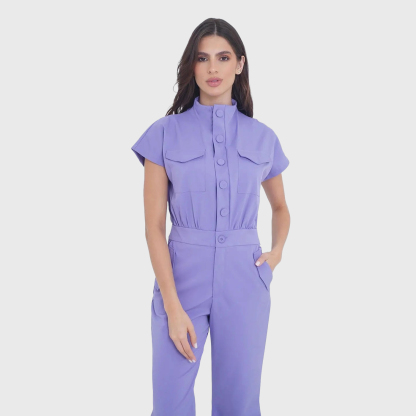 Women's Nurse Professional Fashion Scrub Jumpsuit