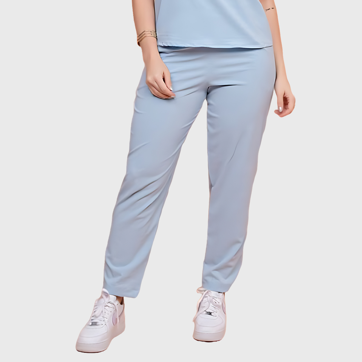 Women's High Waist Slim Straight Leg Scrub Pants