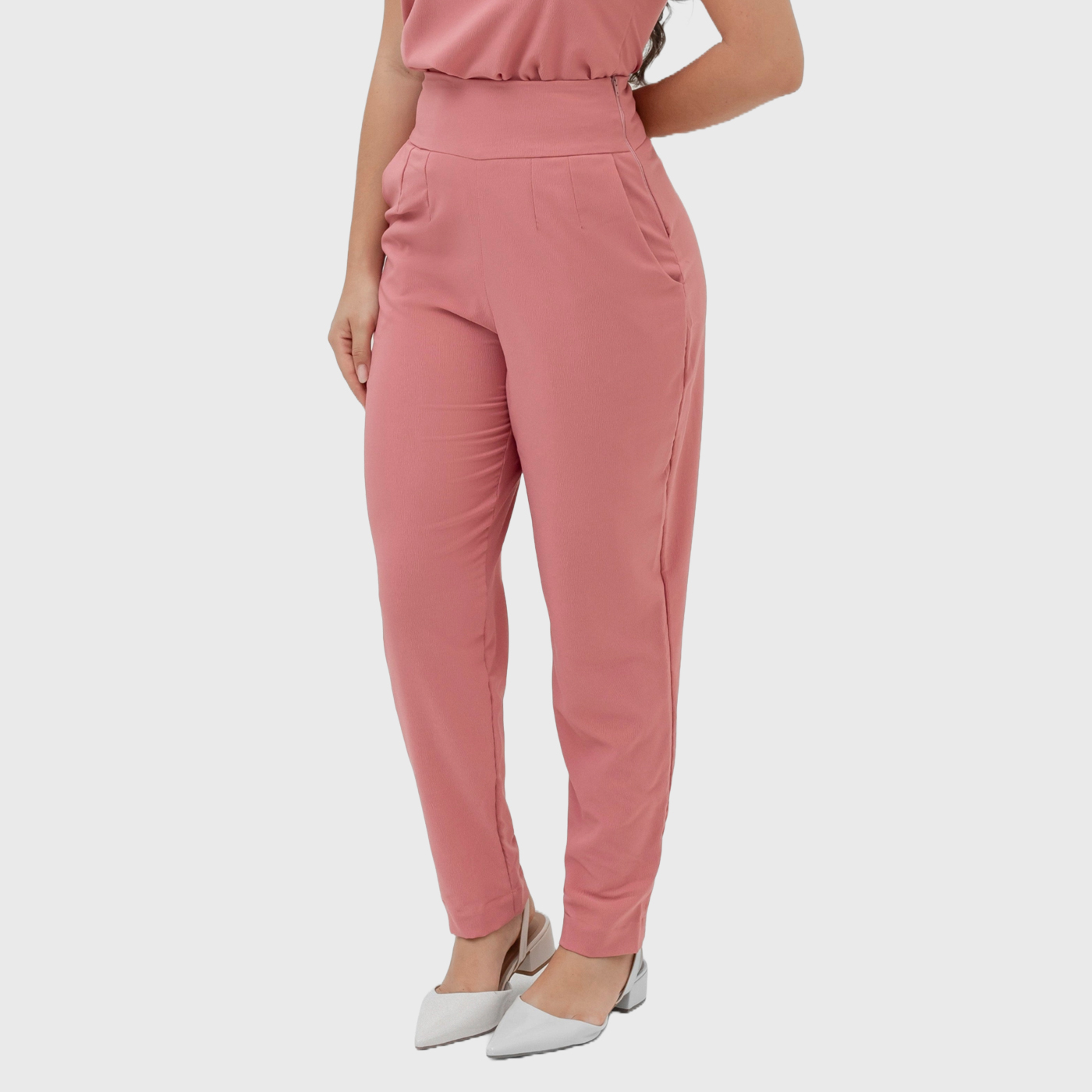 Women's High Waist Slim Straight Leg Scrub Pants