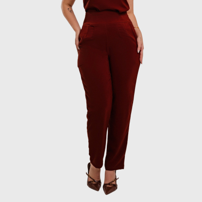 Women's High Waist Slim Straight Leg Scrub Pants