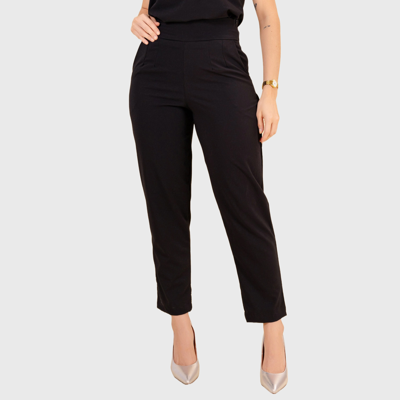 Women's High Waist Slim Straight Leg Scrub Pants