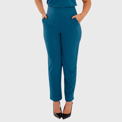 Women's High Waist Slim Straight Leg Scrub Pants
