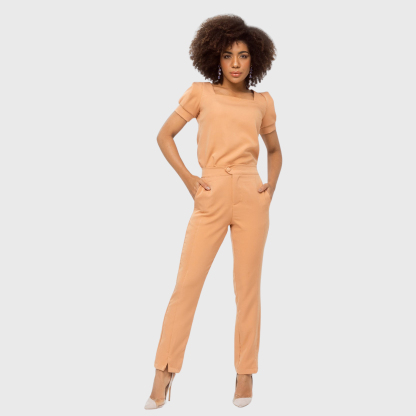 Women's Modern Elastic Waistband Hem Slit Scrub Pants™