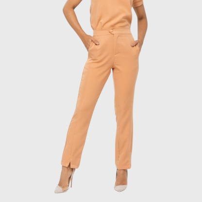 Women's Modern Elastic Waistband Hem Slit Scrub Pants™