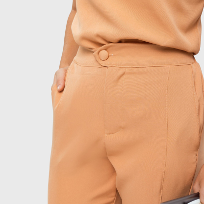 Women's Modern Elastic Waistband Hem Slit Scrub Pants™