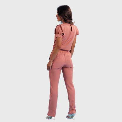 Women's Modern Elastic Waistband Hem Slit Scrub Pants™