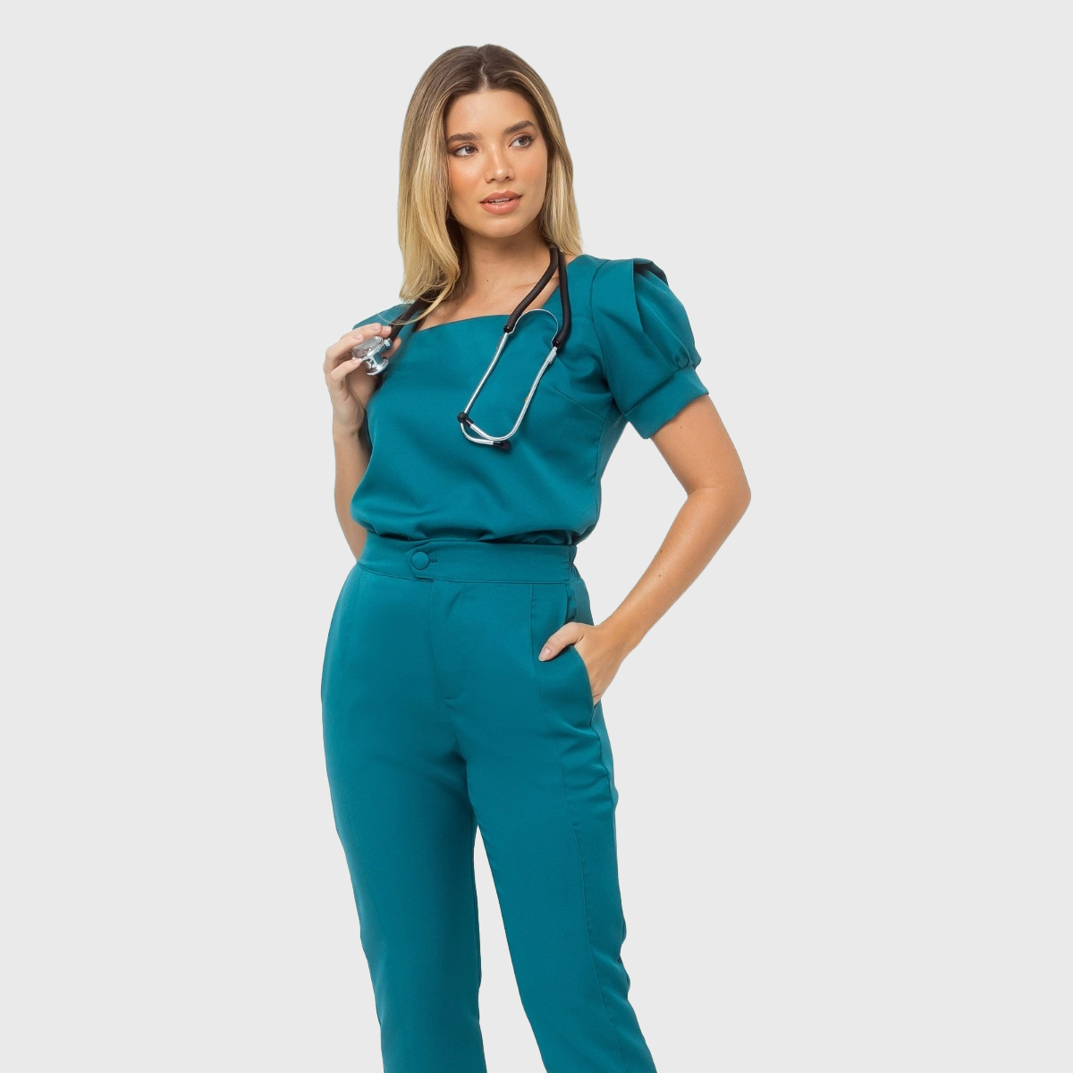 Women's Square Neck Slim Fit Scrub Top™