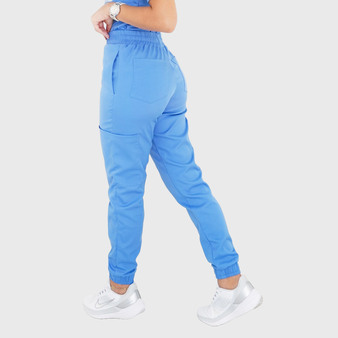 Women's Elastic Waistband Multiple Pockets Scrub Pants™
