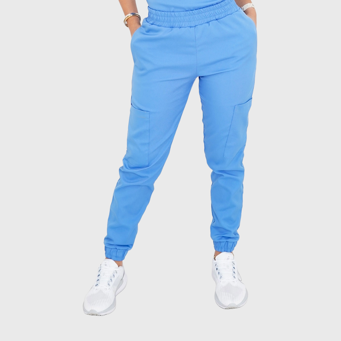 Women's Elastic Waistband Multiple Pockets Scrub Pants™