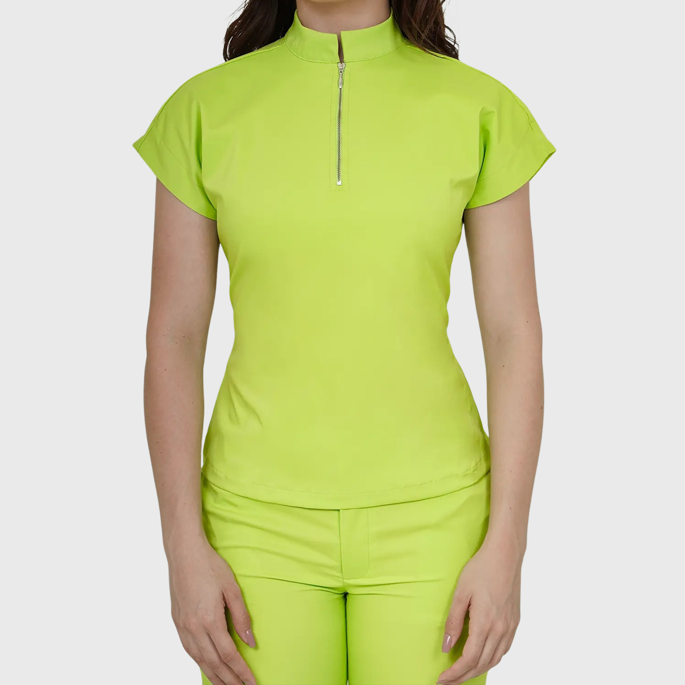 Women's Half Zip Neck Scrub Top