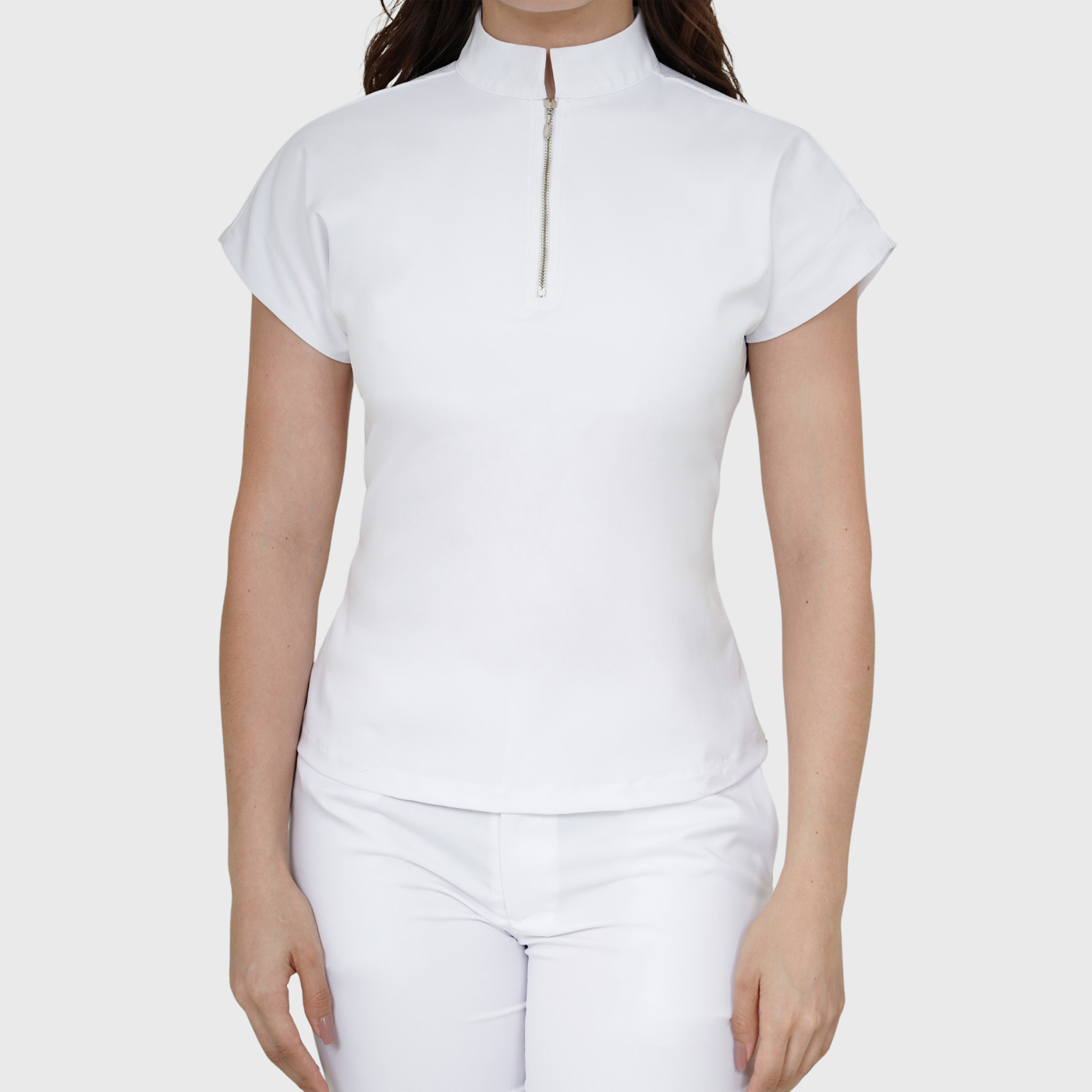 Women's Half Zip Neck Scrub Top