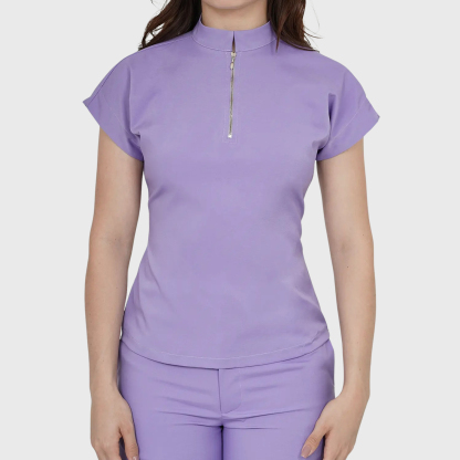 Women's Half Zip Neck Scrub Top