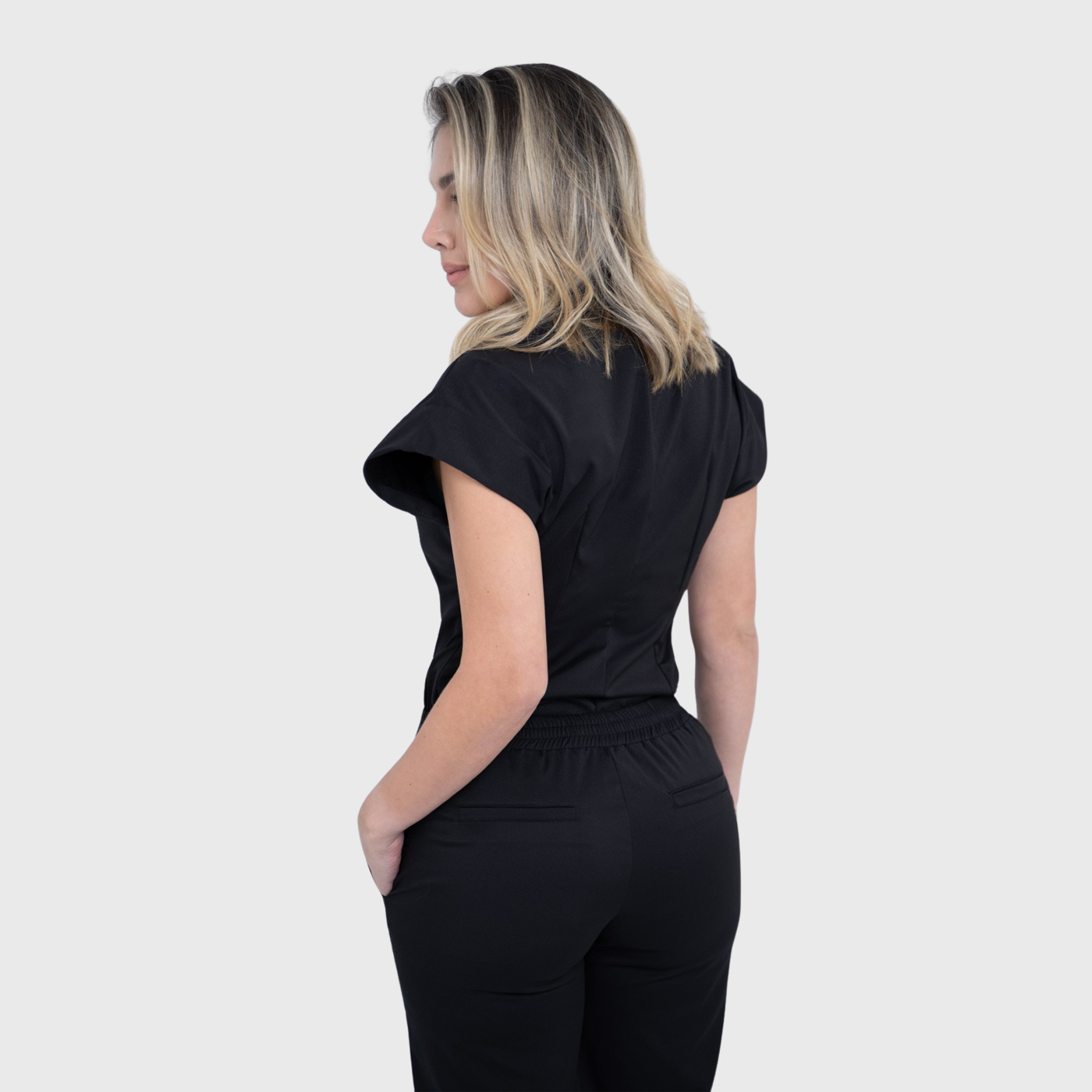 Women's Half Zip Neck Scrub Top