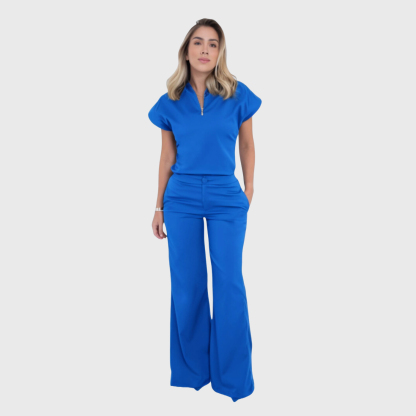 Women's Half Zip Neck Scrub Top