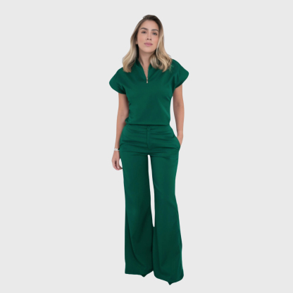 Women's Half Zip Neck Scrub Top