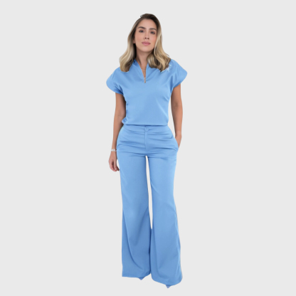 Women's Half Zip Neck Scrub Top