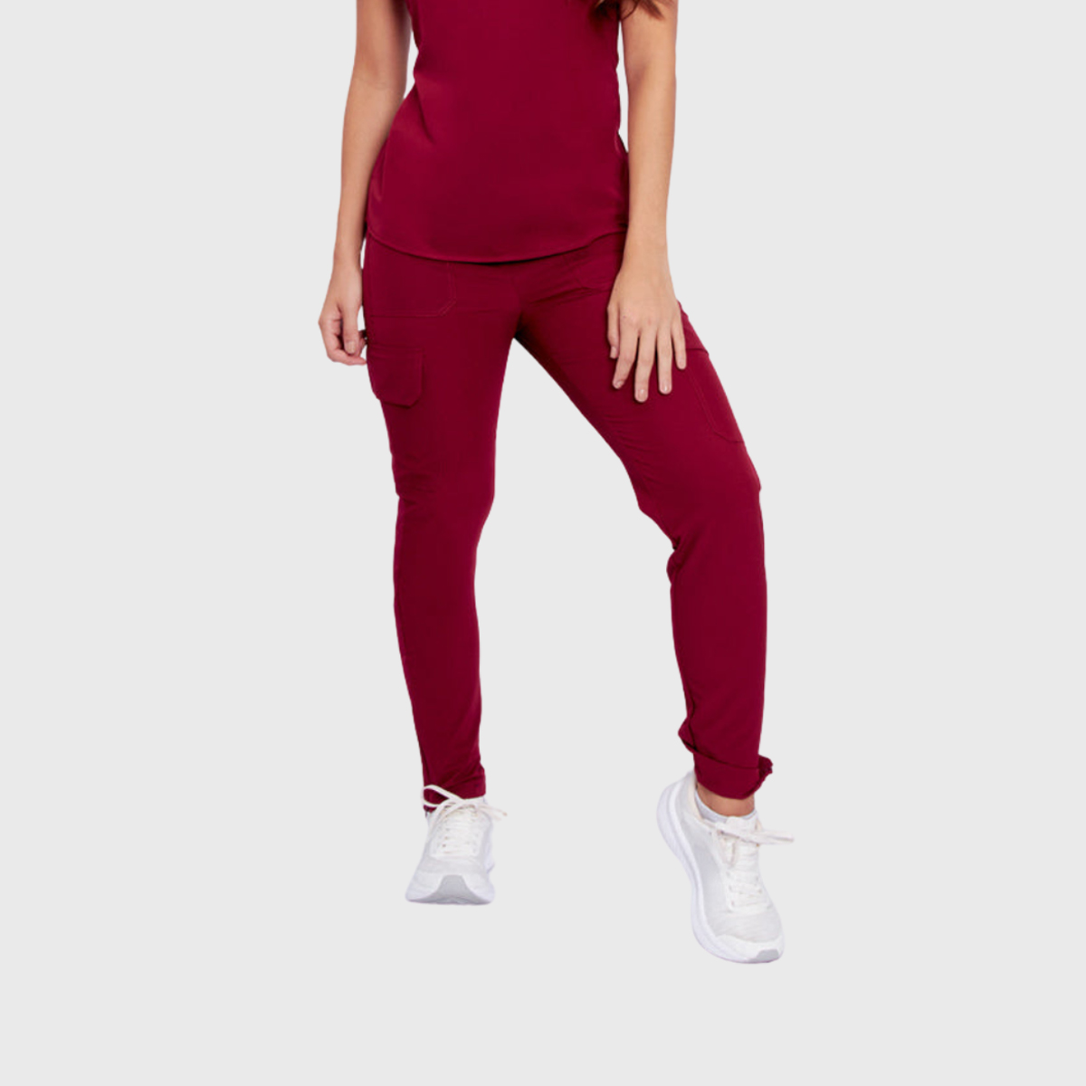 Women's High Waist Cargo Scrub Pants
