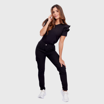 Women's High Waist Cargo Scrub Pants
