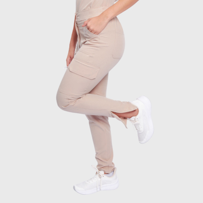 Women's High Waist Cargo Scrub Pants