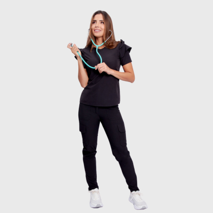 Women's High Waist Cargo Scrub Pants