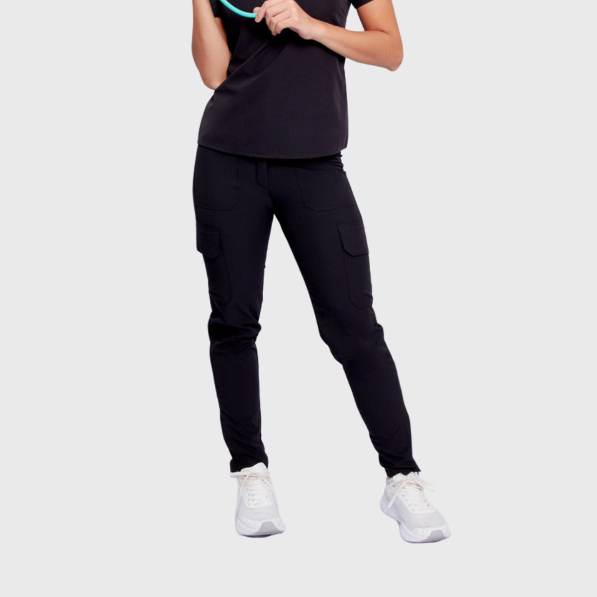 Women's High Waist Cargo Scrub Pants