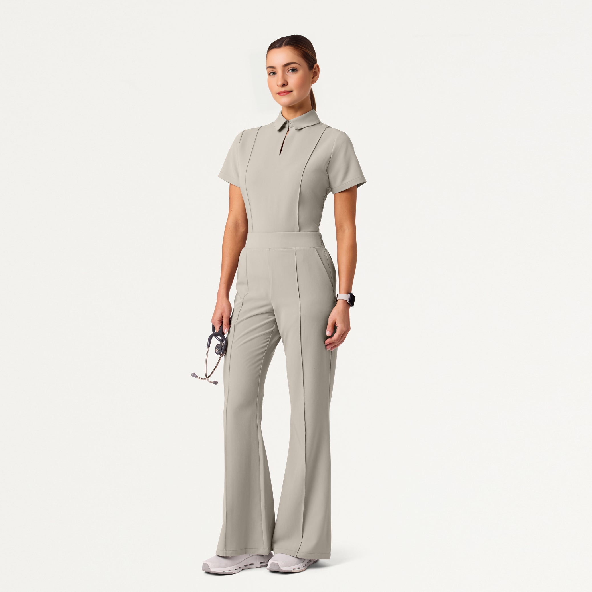 Women’s Slim Modern Polo Scrub Set JA01