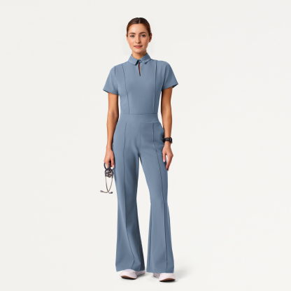 Women’s Slim Modern Polo Scrub Set JA01