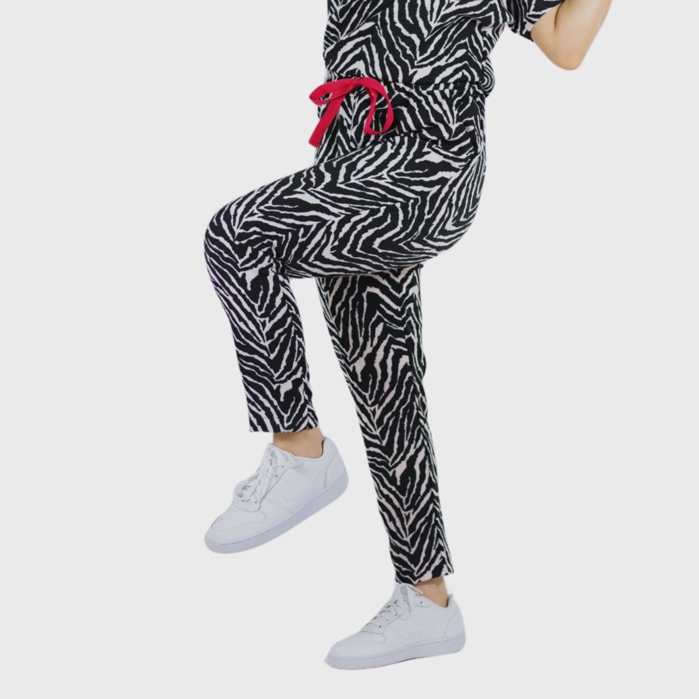 Women's Zebra Print Scrub Pants