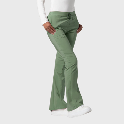 Women's Fashion Flare Leg Slim Fit Scrub Pants